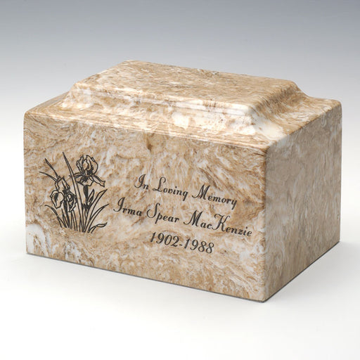 Classic Cultured Marble Urn with Personalization