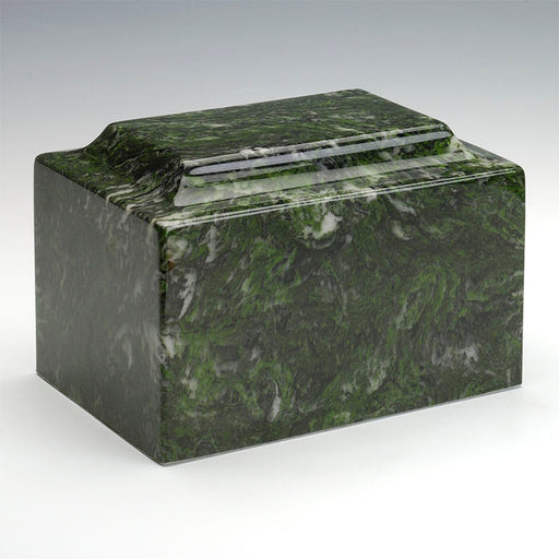 Classic Cultured Marble Urn in Verde