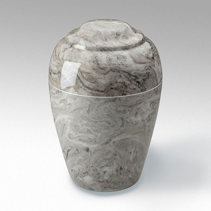 Grecian Cultured Marble Urn in Cashmere Gray