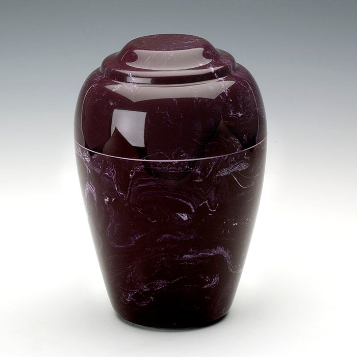 Grecian Cultured Marble Urn in Merlot