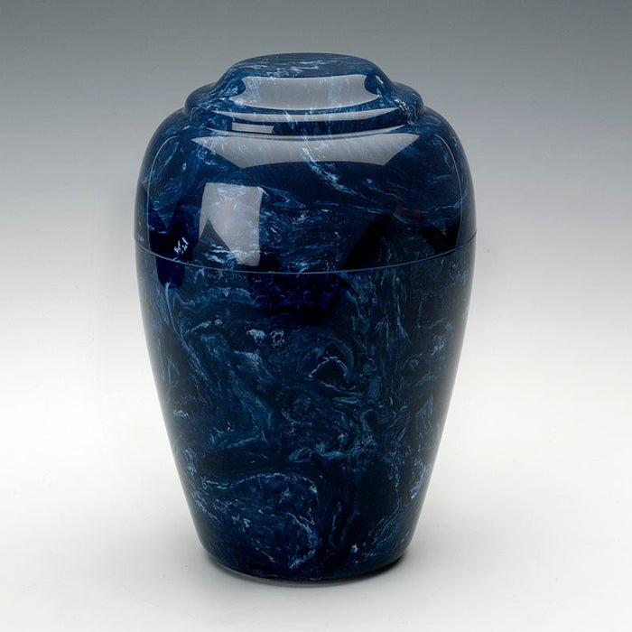 Grecian Cultured Marble Urn in Navy