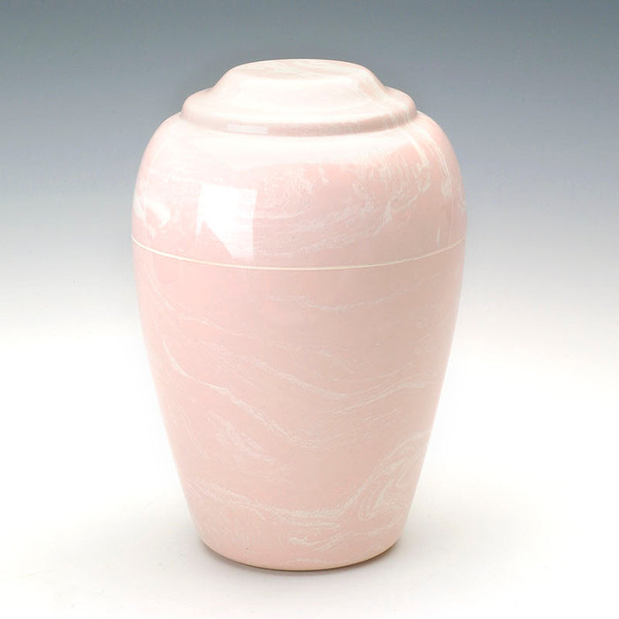 Grecian Cultured Marble Cremation Urn in Pink