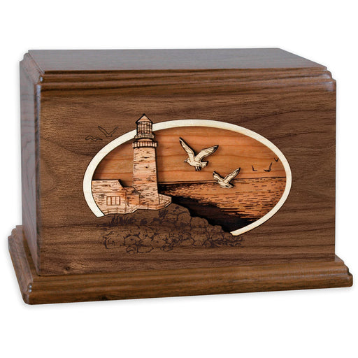 Classic Lighthouse - Walnut Wood Companion Urn