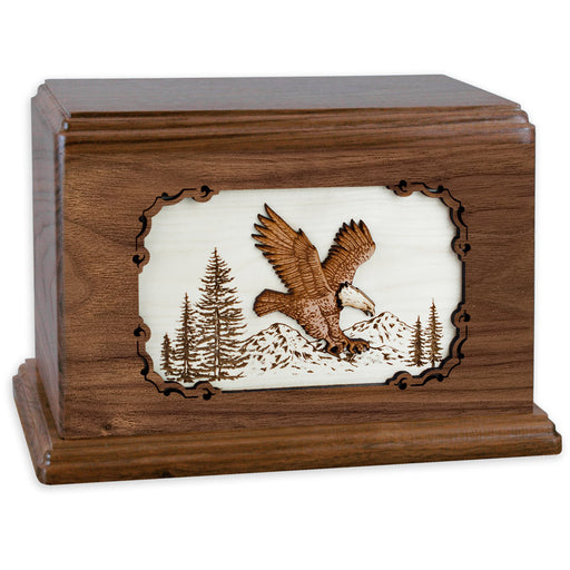 Eagle Wood Companion Urn - Walnut Wood (Shown in Hampton shape)