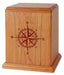 Compass Rose Cremation Urn in Cherry Wood