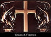 Cross & Flames Applique