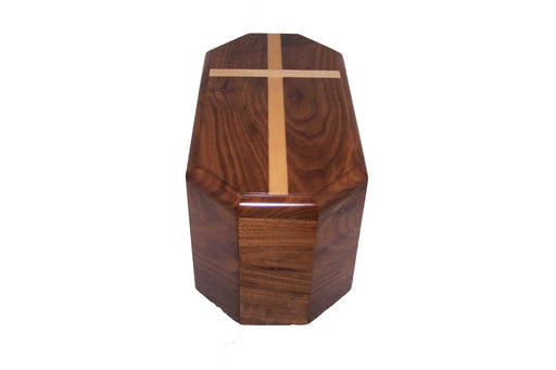 Walnut Companion Urn - Maple Cross Inlay