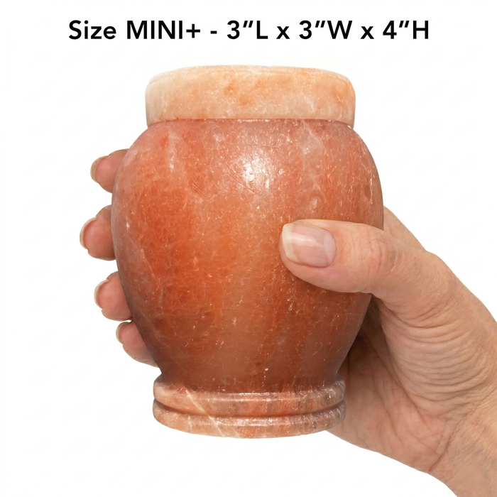 Dahlia - Pink Himalayan Salt Urn - Mini +