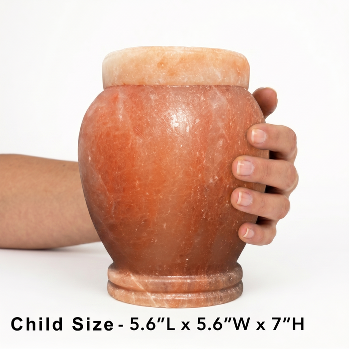 Dahlia - Pink Himalayan Salt Urn - Child Size