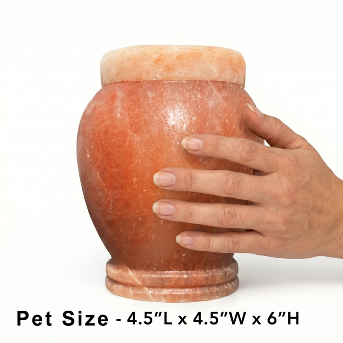 Dahlia - Pink Himalayan Salt Urn - Pet Size