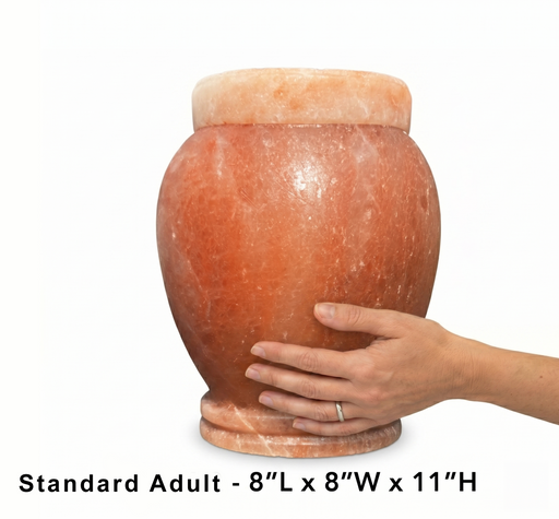 Dahlia - Pink Himalayan Salt Urn - Standard Adult