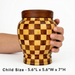Dama - Patchwork Wood Urn - Child Size