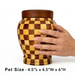 Dama - Patchwork Wood Urn - Pet Size