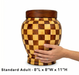 Dama - Patchwork Wood Urn - Standard Adult