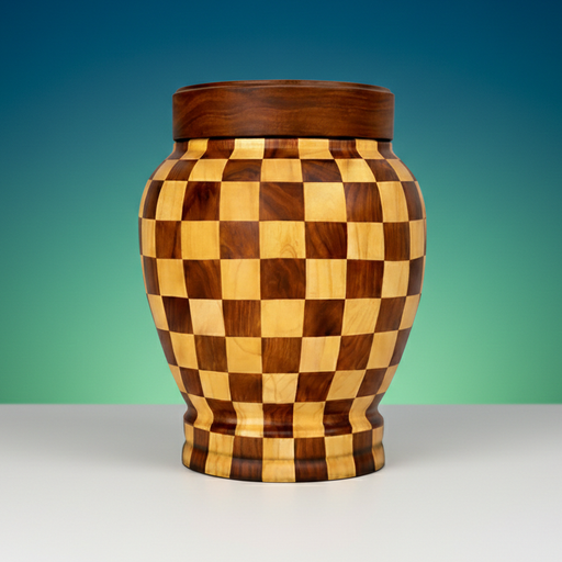 Dama - Patchwork Wood Urn - Alt Setting