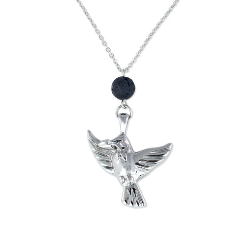 Cremation Jewelry Necklace with Lava Rock Bead