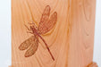 Laser etched dragonfly art