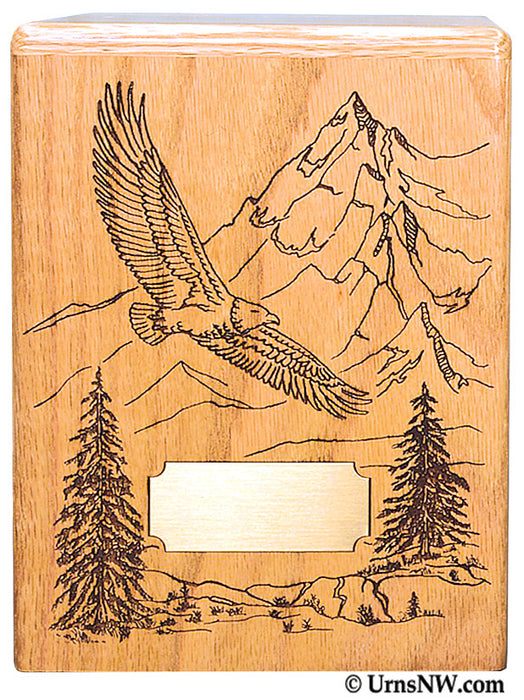 Eagle Wood Cremation Urn