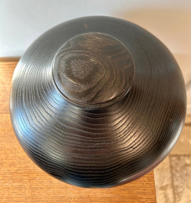 Ebonized Honey locust Turned Urn 76 -Top view