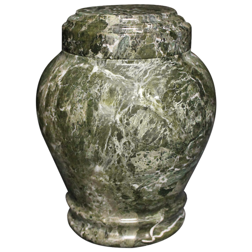 Embrace Green Zebra Marble Urn