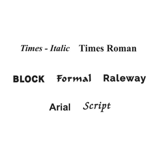 Engraving Font Choices