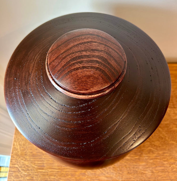 Extra Large Catalpa Turned Urn 86 - Top view