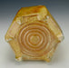 Small Faceted Golden Soda-Fired Ceramic Urn - Bottom