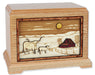 Farm & Cattle Wood Art Urn