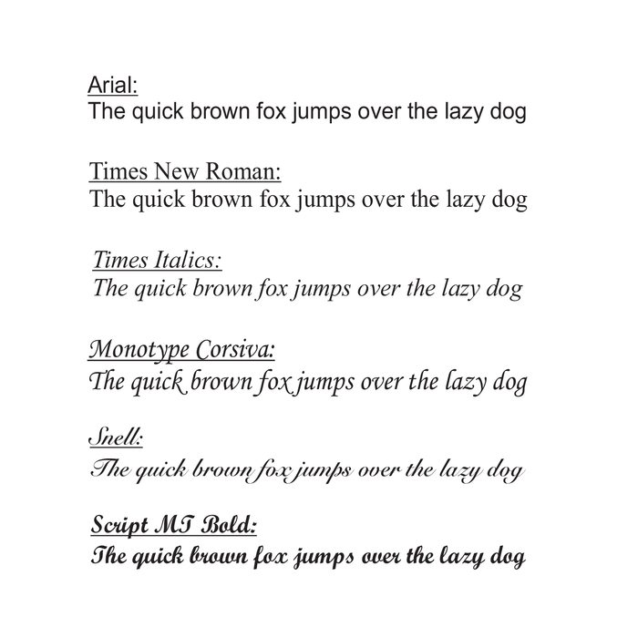 Font Samples 