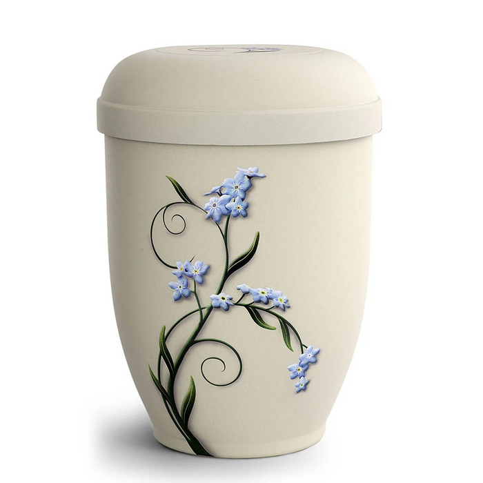 Forget Me Not Gypsum Urn