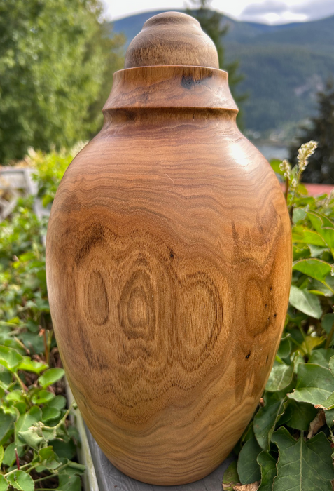 Natural Walnut Turned Urn