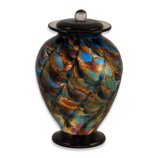 Amato Evening Hand Blown Glass Cremation Urn