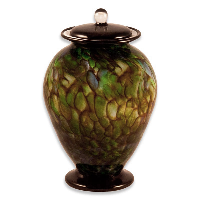 Amato Forest Hand Blown Glass Cremation Urn