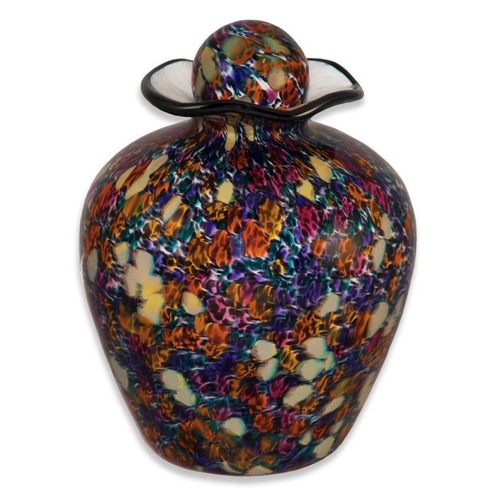 Hand Blown Glass Funeral Urn - Bella - Desert