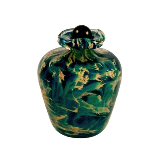 Bella Hand Blown Glass Keepsake Urn - Sky