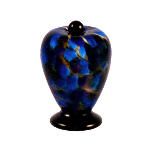 Deco Hand Blown Glass Keepsake Urn - Evening