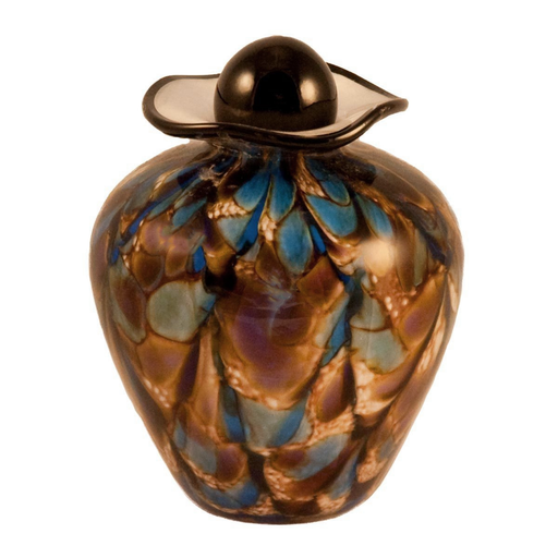 Small Bella Hand Blown Glass Urn - Evening