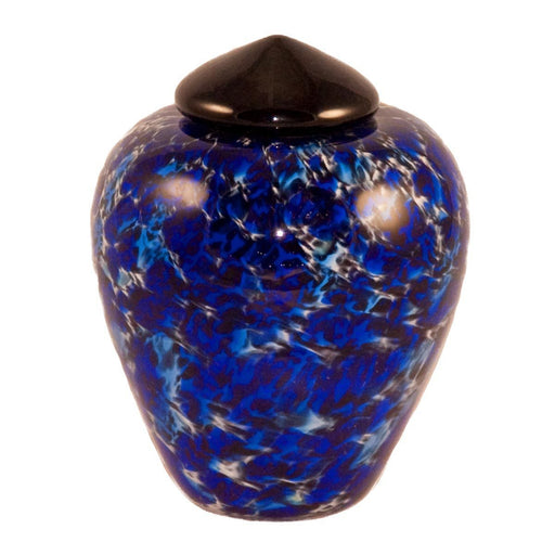 Classic Small Hand Blown Glass Urn - Water