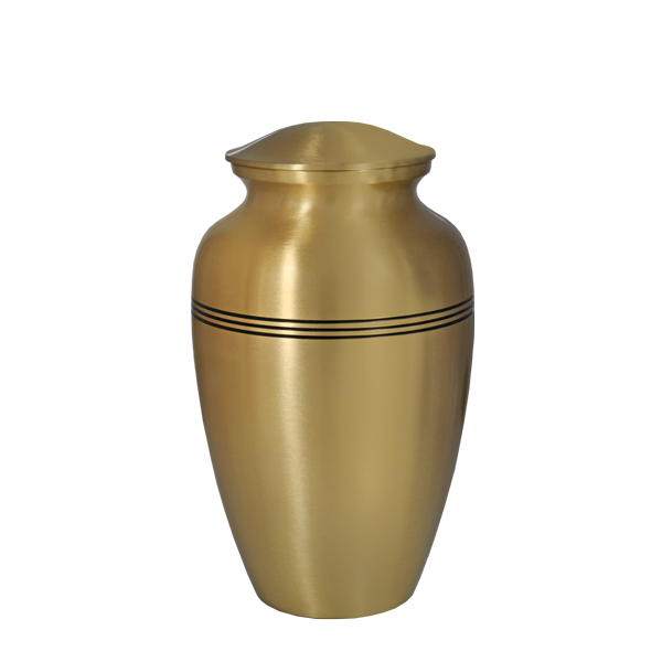 Golden Classic Brass Cremation Urn - Medium/Small