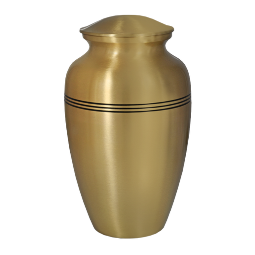 Golden Classic Brass Cremation Urn - Adult