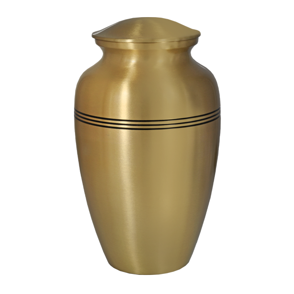 Golden Classic Brass Cremation Urn - Adult