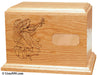 Laser Engraved Wooden Keepsake Urn - Guardian Angel