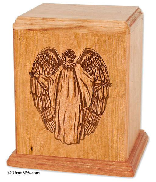 Guardian Angel Cremation Urn - Cherry