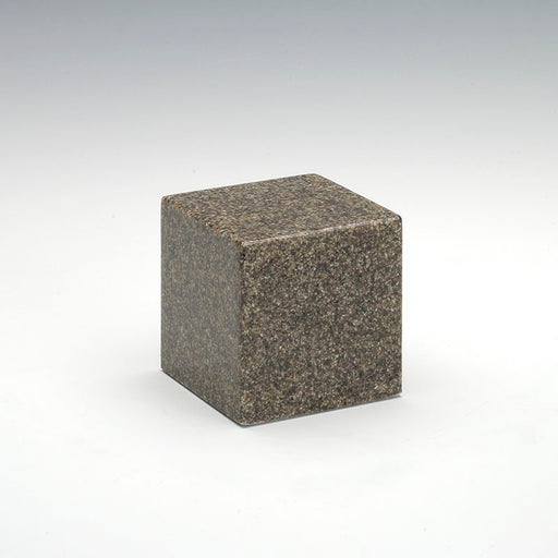 Small Cube Cultured Granite Urn in Kodiak Brown