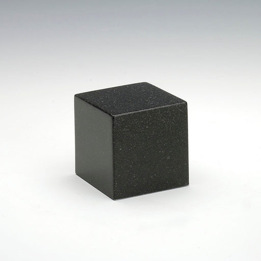 Small Cube Cultured Granite Urn in Orca Black