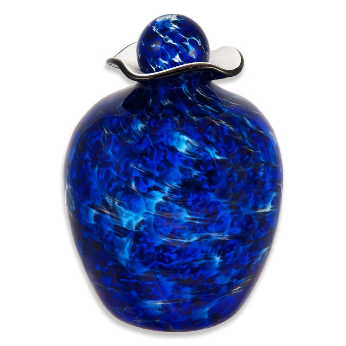 Hand Blown Glass Funeral Urn - Bella - Water