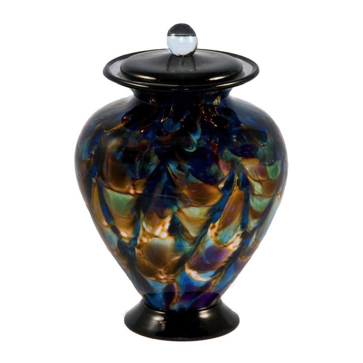 Small Amato Hand Blown Glass Urn - Evening