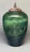 Hand-Turned Birch Urn with Green Dye 23 - angle 2