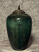 Hand-Turned Birch Urn with Green Dye 23 - angle 2