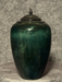 Hand-Turned Birch Urn with Green Dye 23